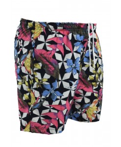 Short Floral Estampado Calção elastano P M G Gg Verão Rosa